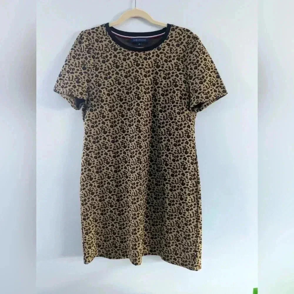 Tommy Hilfiger Leopard Print Dress size large - Picture 3 of 6